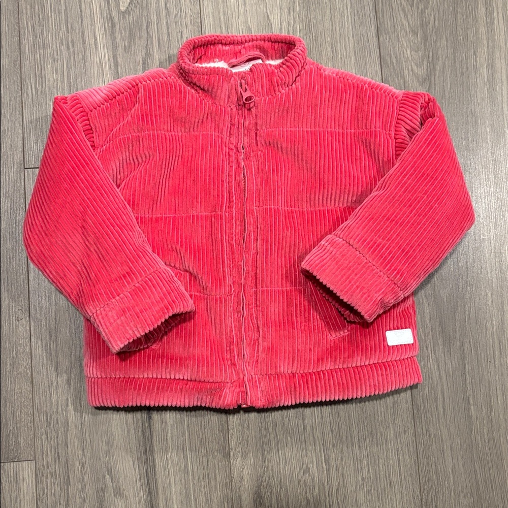 Koala Kids Fleece-Lined Pink Corduroy Full-Zipper Jacket, Size 18 Months